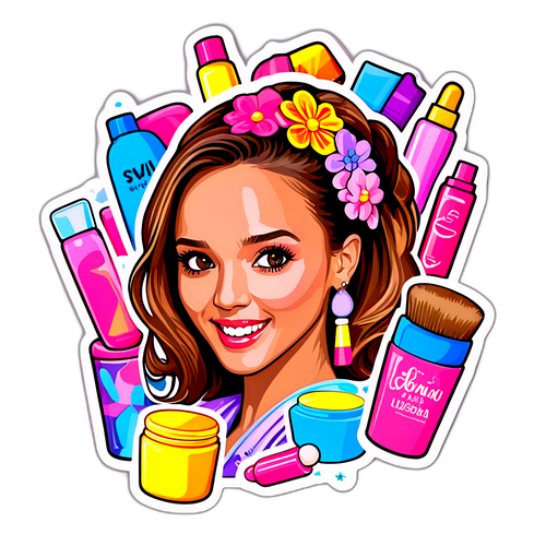 Kolorowa Naklejka z Motywem Urody
