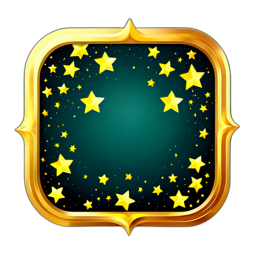 Фон з WhatsApp Gold, обрамлений золотою зірками
