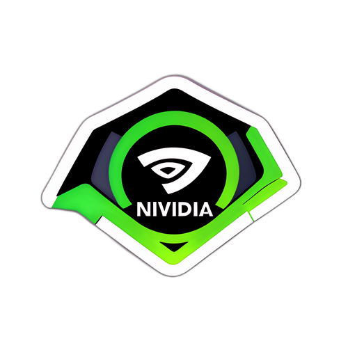 현대적인 스타일의 NVIDIA 로고 디자인 스티커