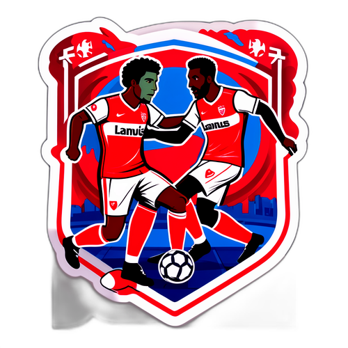 Sticker conmemorativo del partido Independiente vs. Lanús