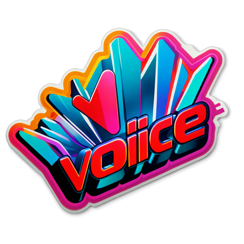 Fargerik klistremerke for TV2 The Voice
