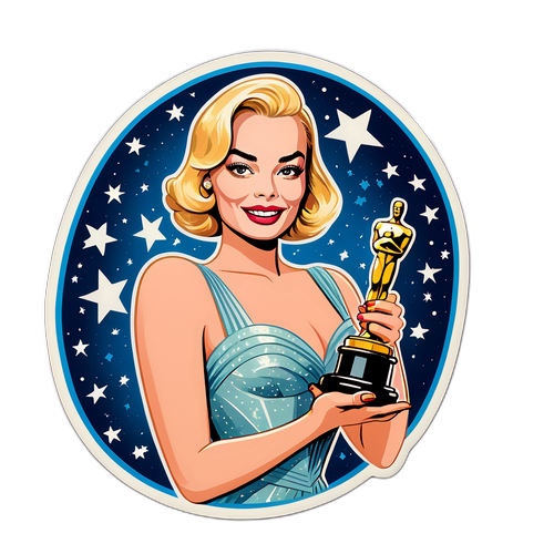 Margot Robbie i vintage Hollywood stil