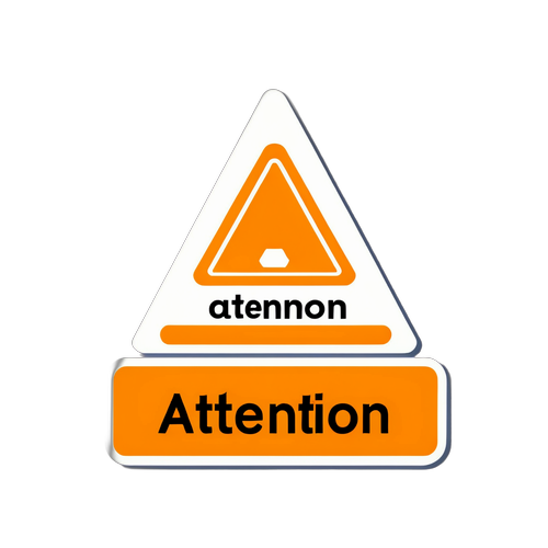 Sticker cu simbol de avertizare 'Atenție! Cod Portocaliu'