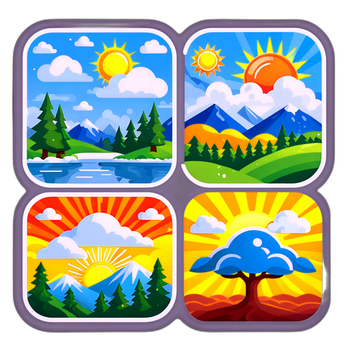 Природна тематична наклейка: Погода в Чернівцях