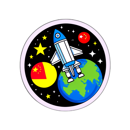 中国科学探索创新成就贴纸