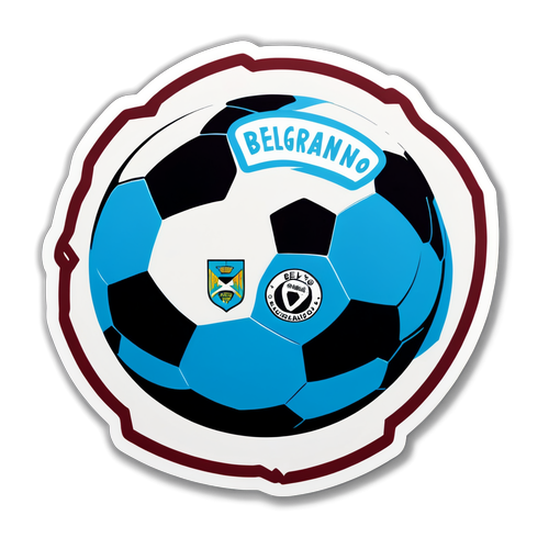 Sticker de balón de fútbol de Sportivo Belgrano