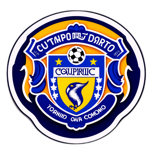 สติกเกอร์ธีมพอร์ตโต้ที่มีสีสันและสัญลักษณ์ฟุตบอล