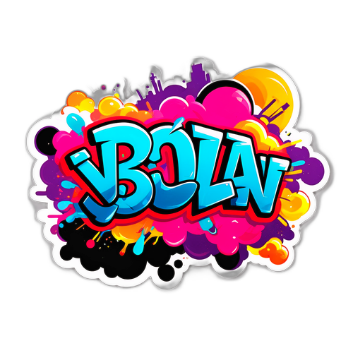 BOLD GRAFFITI STICKER 'BOB VYLAN'