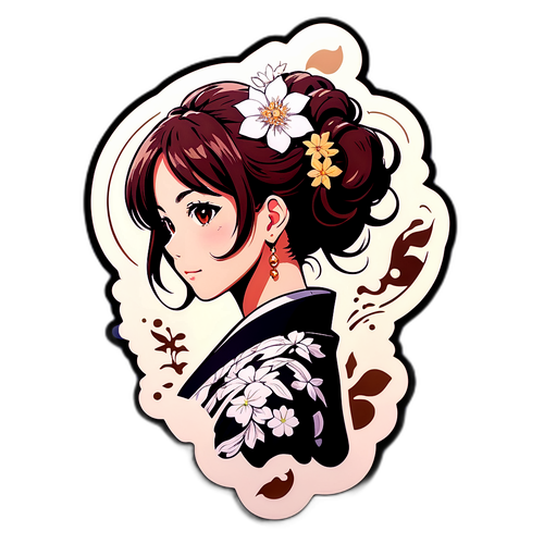 スタイリッシュなデザインのチサト・サカシタのシルエットステッカー