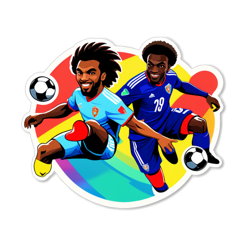 Sticker dinamic cu Saka și Kvaratskhelia