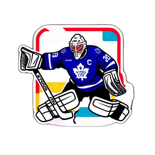 Dynamic Hockey Goalie Sticker