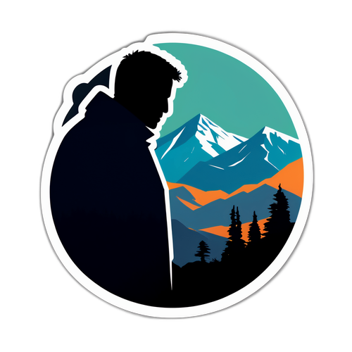 En spennende silhuett mot fjellet