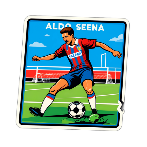 Rappresentazione artistica di Aldo Serena nel calcio