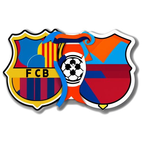 Sticker cu FC Barcelona și Valencia