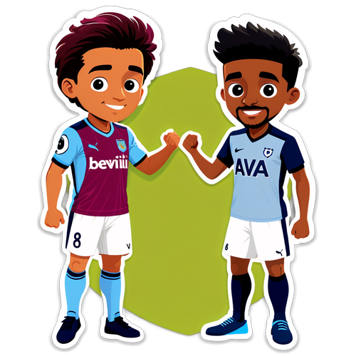 Interactive Sticker ng Mga Maskot ng Aston Villa at Tottenham