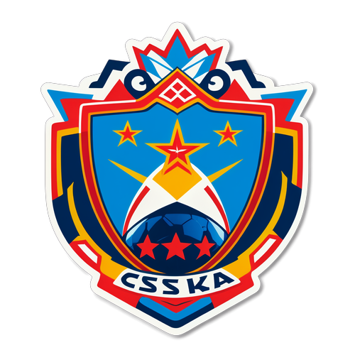 Наклейка с логотипами ЦСКА и Зенита