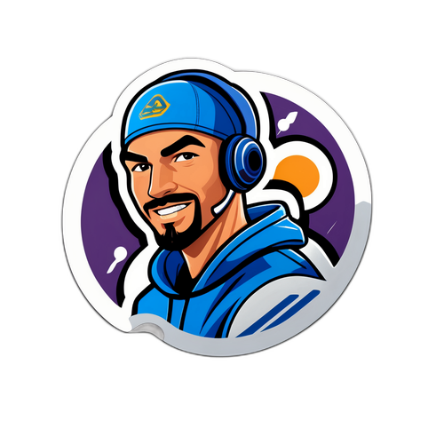 Sportig klistermärke av Adrian Lahdo