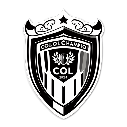 ¡Colo Colo Campeón 2024! Celebra con Nuestro Impactante Sticker en Blanco y Negro