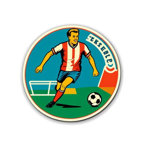 Vintage fotballklistremerke: Skeid mot Lillestrøm