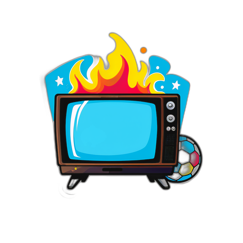 Televizoare de Fotbal cu Flăcări de Distracție