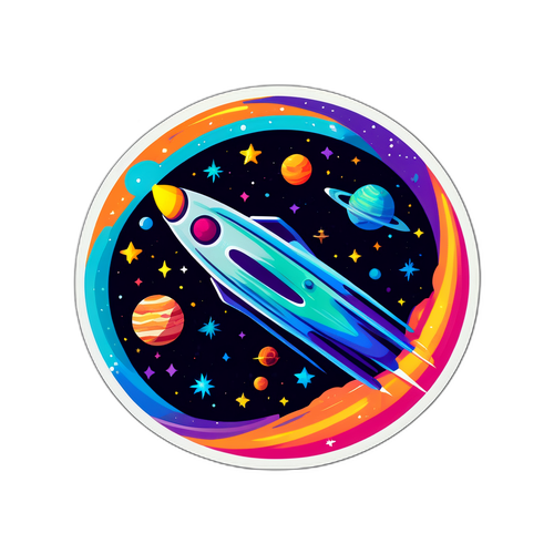 Sticker ng Futuristic na Kometa 3I Atlas