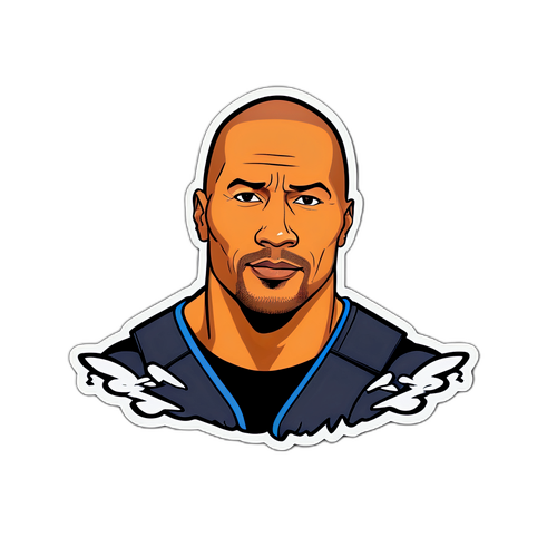 Sticker cu Dwayne Johnson ca figură inspirațională