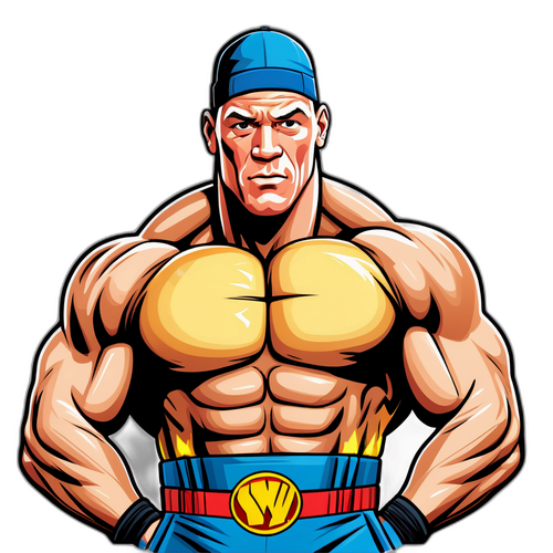 Εικονογράφηση του John Cena σε στυλ κόμικ