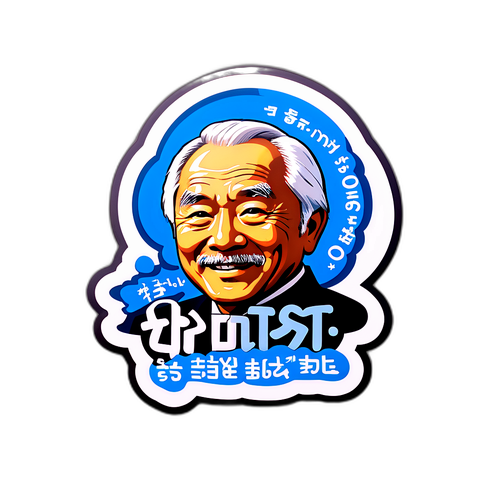 シンプルでインパクトのあるヒロシ・サトウの名言ステッカー
