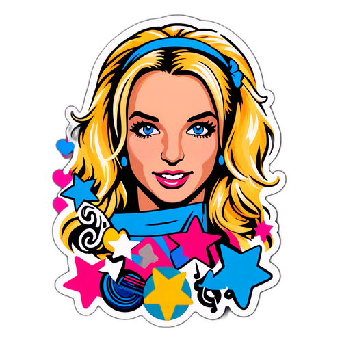 Retro nálepka Britney Spears