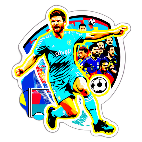 ज़ाबी अलोंसो की एक्शन पोज़ स्टिकर