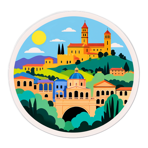 Sticker paesaggistico di Viterbo