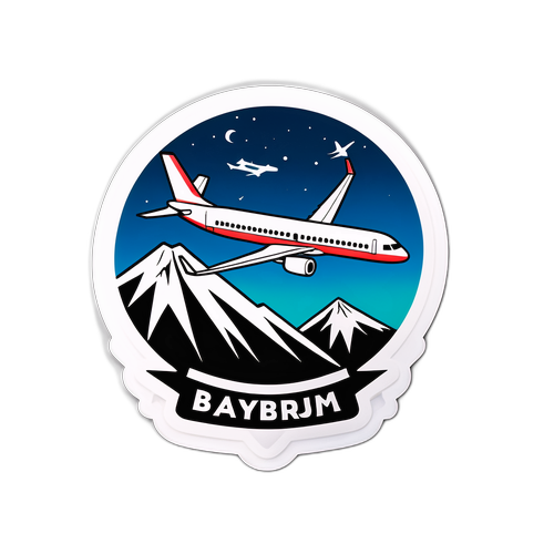 Bayburt Erzurum Uçak Kazası Teması Sticker