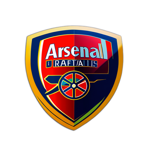 Arsenal Logo ve Futbol Sahası Stickerı