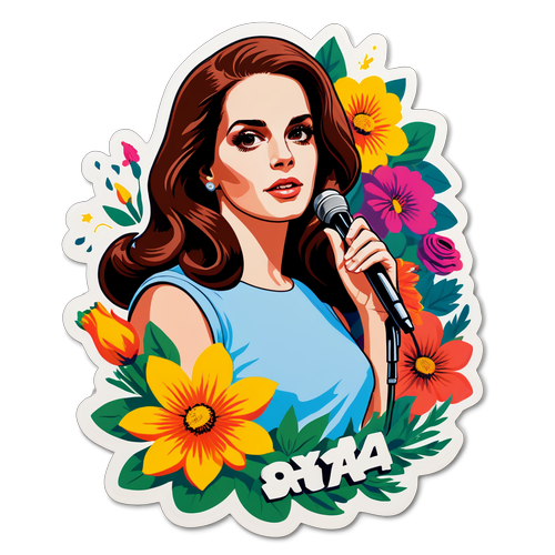 Le Sticker Vintage Éblouissant de Lana Del Rey au Festival Rock en Seine 2024 !