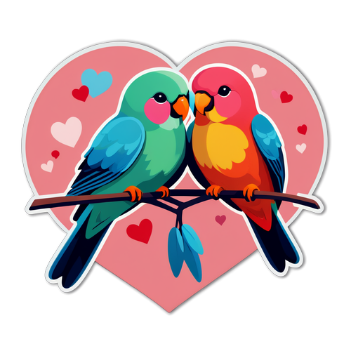 Pareja de aves enamoradas