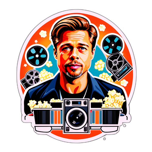 Een dynamisch portret van Brad Pitt