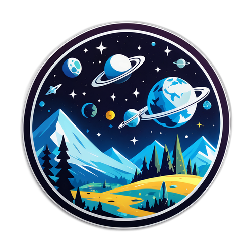 En fantasifull scen av ett digitalt landskap som representerar Starlink