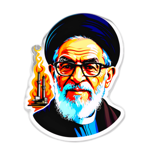 Design cu fața lui Ali Khamenei