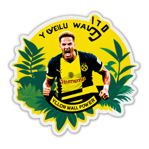 Sticker Momen Menarik Dortmund dengan Latar Hutan