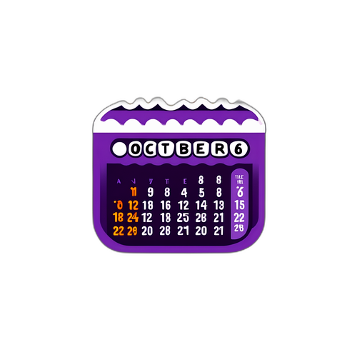 Stiker Kalender Ceria untuk 6 Oktober 2025