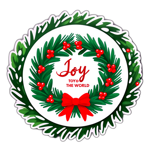 Wreath Liburan 'Joy to the World'