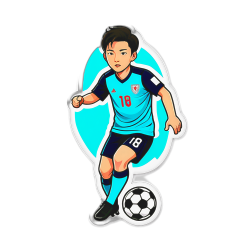 이옥섭이 축구를 하는 스티커