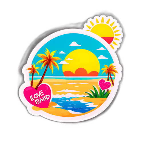 Nálepka s motivem reality show Love Island 2025