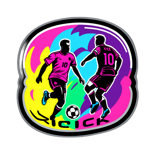 Autocollant dynamique de scène de football