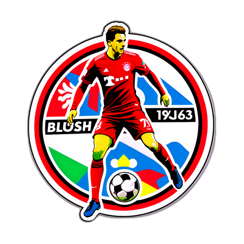 สติกเกอร์โลโก้บุนเดสลีกาพร้อมนักฟุตบอลชื่อดัง