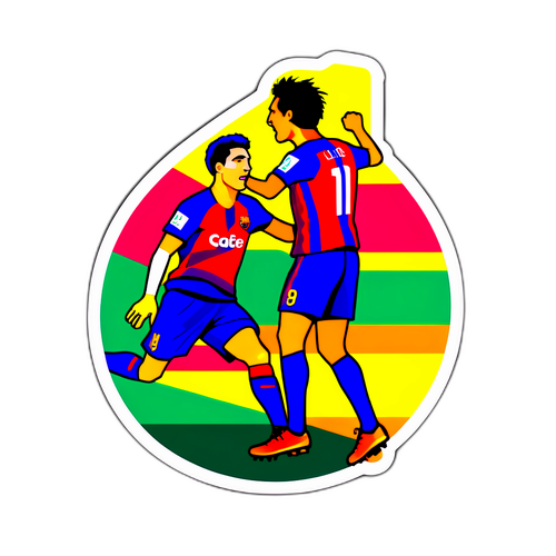 Ζωντανό αυτοκόλλητο με στιγμιότυπο από Ελτσέ εναντίον Μπαρτσελόνα