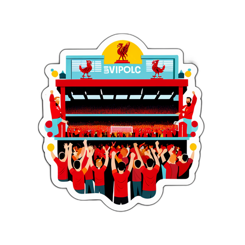 ฉากการเฉลิมฉลองของแฟนลิเวอร์พูลที่สนามแอนฟิลด์