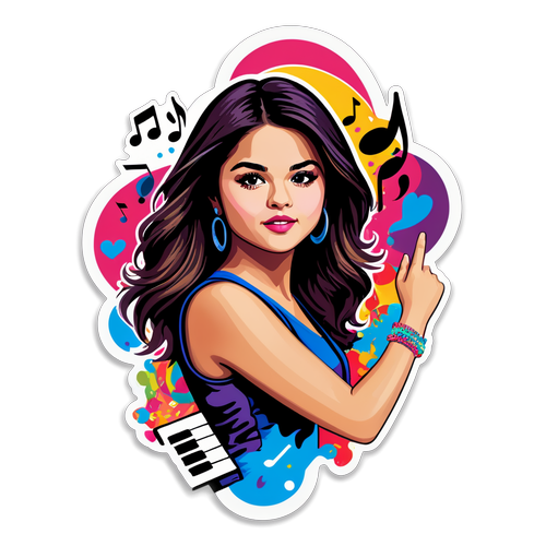 Selena Gomez im Farbenrausch: Ein Künstlerisches Meisterwerk, Das Die Musik zum Leben Erweckt!