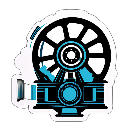 Thiết kế cuộn phim nghệ thuật với chữ 'Cinephile'