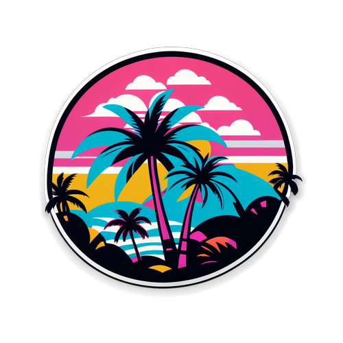 Score Big with Inter Miami's Vibrant Sticker! Experience the Ultimate Football Vibe in Paradise!